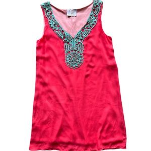 Stretchy casual A-line shift dress